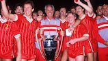 Liverpool celebrate victory in the 1983/84 European Cup