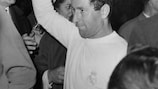 Francisco Gento holds aloft Madrid's sixth European Champion Clubs' Cup