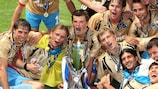 Zenit celebrate their 2008 UEFA Super Cup victory 