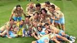 MONTE CARLO, MONACO - AUGUST 29: Zenit St.Petersburg celebrates winning the UEFA Super Cup between Manchester United and Zenit St.Petersburg at the Stade Louis II on August 29, 2008 in Monte Carlo, Monaco. (Photo by Phil Cole/Getty Images)