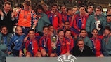 Festejos dos jogadores do Barça em 1997