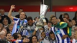 La joie des joueurs de Porto, vainqueurs de l'UEFA Europa League en mai à Dublin