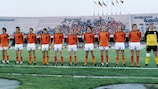 Os holandeses alinham antes do seu primeiro jogo no EURO