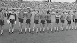 Belgium line up at the Stadio Olimpico