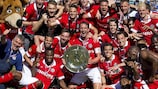 PSV celebrate their title win in the Netherlands