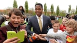 Patrick Kluivert draws the attention at Olympia Plein