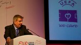 William Gaillard of UEFA addresses the 2011 European Women and Sport conference