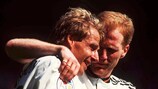 Jürgen Klinsmann e Matthias Sammer dopo un gol contro la Russia