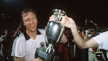 Horst Hrubesch with the Henri Delaunay trophy 