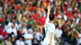 L'esultanza di Cristiano Ronado dopo il secondo gol del Portogallo 