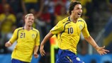 Zlatan Ibrahimović brachte Schweden mit einem satten Schuss auf die Siegerstraße