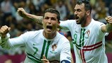 Cristiano Ronaldo marcó el único gol en el partido de cuartos ante la República Checa