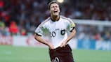 Oliver Bierhoff celebrates his golden goal against the Czech Republic in the EURO '96 final