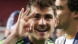 Iker Casillas  festeggia la terza UEFA Champions League
