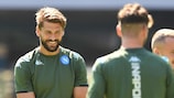 Napoli's Fernando Llorente in training on the eve of the game
