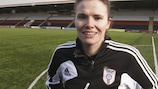 Glasgow City midfielder Jo Love helped produce hand sanitiser during the early weeks of COVID  in Scotland