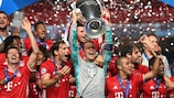 Bayern celebrate their 11th successive 2019/20 UEFA Champions League win