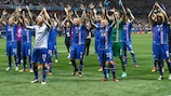 Iceland celebrate beating England in Nice
