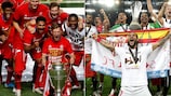 Bayern and Sevilla celebrate their European trophy wins in August  