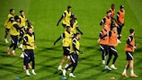 France are put through their paces in training on Tuesday