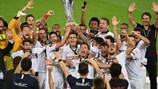 El Sevilla celebra su último título en la UEFA Europa League
