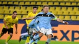 DORTMUND, GERMANY - DECEMBER 02: Ciro Immobile of SS Lazio scoring a penalty during the UEFA Champions League Group F stage match between Borussia Dortmund and SS Lazio at Signal Iduna Park on December 02, 2020 in Dortmund, Germany. (Photo by Marco Rosi - SS Lazio/Getty Images)