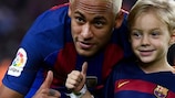 Neymar and his son Davi Lucca, pictured in 2016