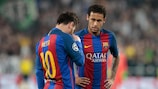 Neymar during his Barcelona days alongside Messi