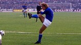 Mauro Bellugi in action for Italy against Finland in Turin in 1977