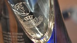 NYON, SWITZERLAND - November 23: A detail view of the trophy ahead of the UEFA European Women's Under-19 Championship 2019/20 Qualifying Round draw at the UEFA headquarters, The House of European Football on November 23, 2018 in Nyon, Switzerland. (Photo by Harold Cunningham - UEFA/UEFA via Getty Images)