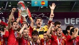 España celebra el triunfo en la UEFA EURO 2012