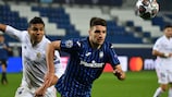 Real Madrid's  Casemiro pursues Atalanta's Albanian defender Berat Djimsiti