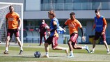 Luka Modrić training with Real Madrid on Monday