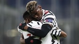 Paul Pogba struck the winner for Manchester United at AC Milan