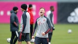 Joshua Kimmich in allenamento con il Bayern