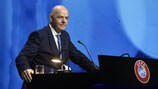FIFA President Gianni Infantino at UEFA Congress in Montreux