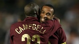 Thierry Henry and Sol Campbell celebrates Arsenal's 2006 semi-final win