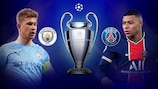 O Manchester City venceu o Paris por 2-1 na primeira mão
