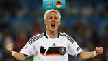 Bastian Schweinsteiger é o jogador com mais presenças no EURO pela Alemanha 