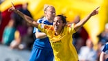  Les buts de Christen Press ont aidé Tyresö à se qualifier pour la finale de l'UEFA Women's ChampionsLeague 2014