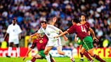 Zinédine Zidane contro il Portogallo nel 2000