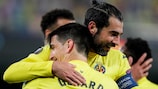  Gerard Moreno and Raúl Albiol celebrate against Dynamo