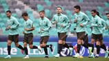 Portugal treina no palco do jogo com a Itália, em Ljubljana, na véspera do arranque dos quartos-de-final