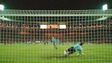Germany goalkeeper Andreas Köpke saves Gareth Southgate's penalty at EURO '96