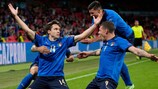 Chiesa anotó el primer gol de Italia en la primera parte de la prórroga