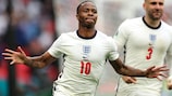 Raheem Sterling after his breakthrough for England
