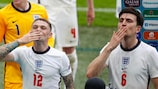 Kieran Trippier and Harry Maguire after the win against Germany