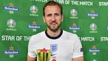 Harry Kane with his Star of the Match award