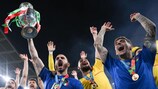 Italy celebrate winning UEFA EURO 2020