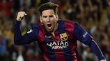 So jubelte Lionel Messi 2015 nach seinem Tor gegen die Bayern